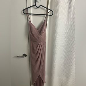 Pink David’s Bridal Dress, size small, spaghetti strap
